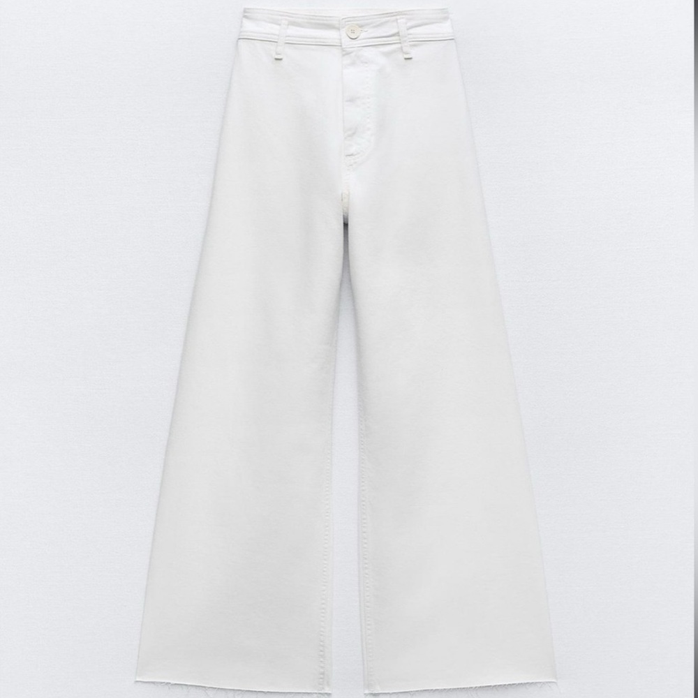 🤍ZARA HIGH WAIST MARINE STRAIGHT POCKET JEANS🤍